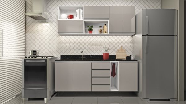 Cozinha Planejada A10 | 100% MDF: Conjunto de 9 Peças