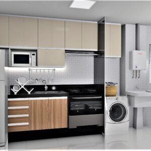 Cozinha Planejada A54 | 100% MDF: Conjunto de 10 Peças