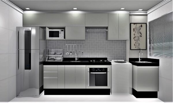 Cozinha Planejada A53 | 100% MDF: Conjunto de 10 peças