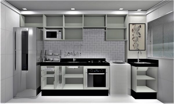 Cozinha Planejada A53 | 100% MDF: Conjunto de 10 peças - Imagem 2
