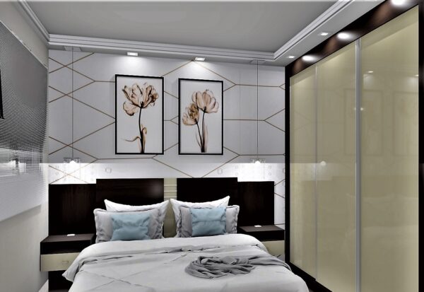 Guarda Roupa Casal 100% MDF Modulado A13 | 3 Portas de correr 5 gavetas - Imagem 4