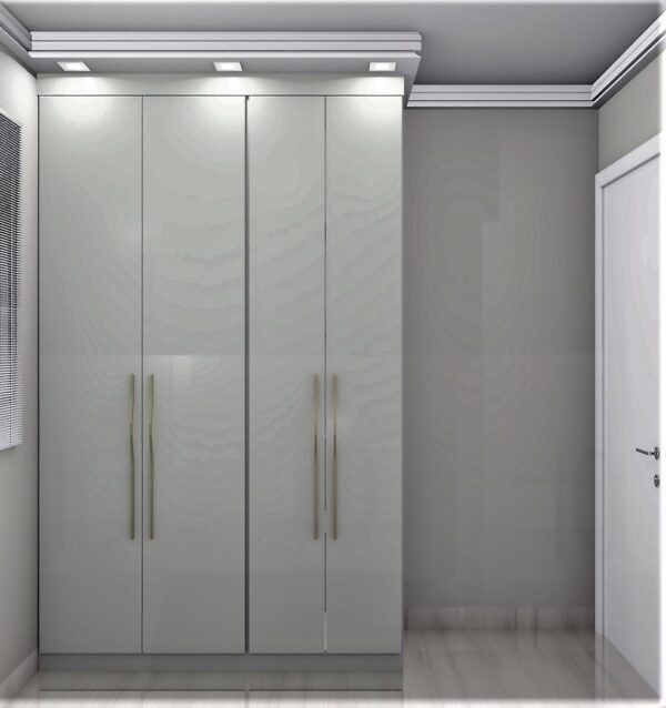 Guarda Roupa Casal 100% MDF Modulado A25 | 4 Portas de giro 3 gavetas - Imagem 2