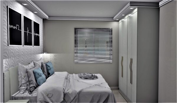 Guarda Roupa Casal 100% MDF Modulado A25 | 4 Portas de giro 3 gavetas