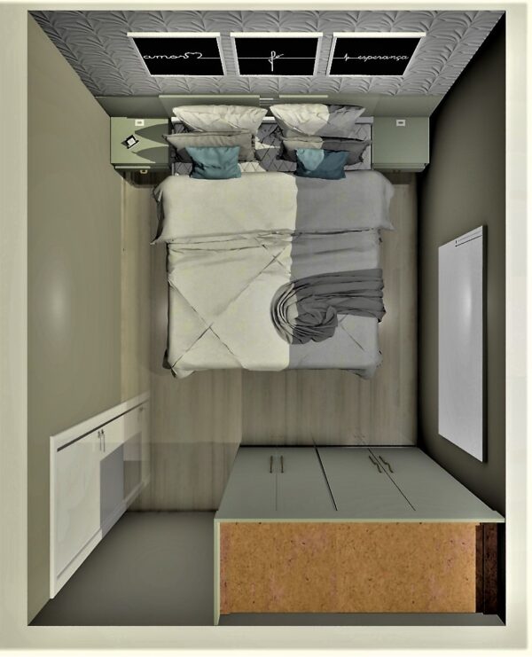 Guarda Roupa Casal 100% MDF Modulado A25 | 4 Portas de giro 3 gavetas - Imagem 6