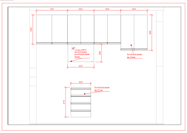 Cozinha Planejada A23 | 100% MDF: Conjunto de 6 Peças - Imagem 8