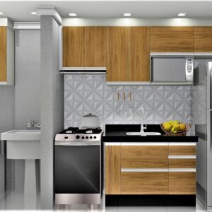 Cozinha Planejada A60 | 100% MDF: Conjunto de 9 Peças