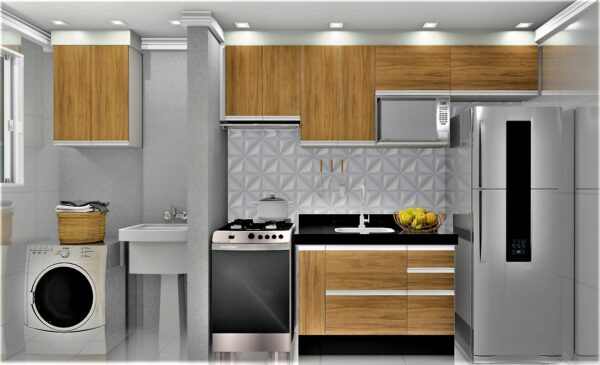 Cozinha Planejada A60 | 100% MDF: Conjunto de 9 Peças