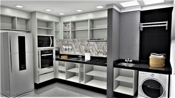 Cozinha Planejada A31 | 100% MDF: Conjunto de 6 Peças - Imagem 2