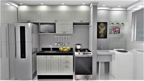 Cozinha Planejada A50 | 100% MDF: Conjunto de 7 Peças