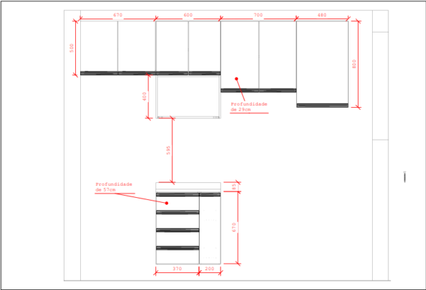 Cozinha Planejada A03 | 100% MDF: Conjunto de 8 Peças - Imagem 7