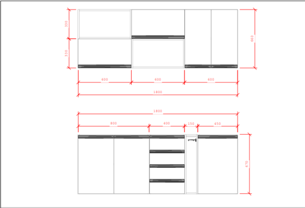 Cozinha Planejada A10 | 100% MDF: Conjunto de 9 Peças - Imagem 4