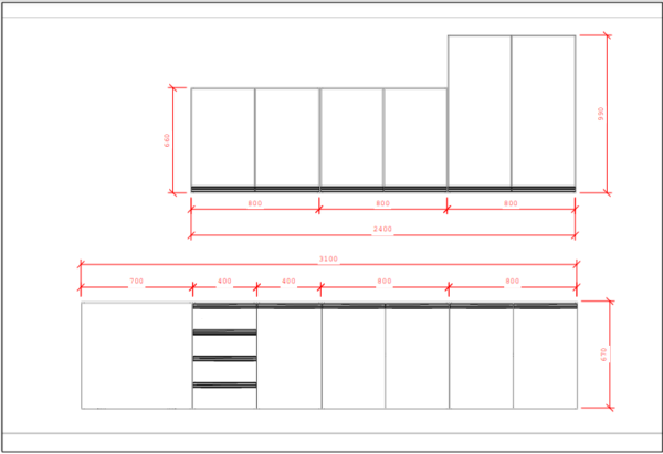 Cozinha Planejada A15 | 100% MDF: Conjunto de 8 Peças - Imagem 3