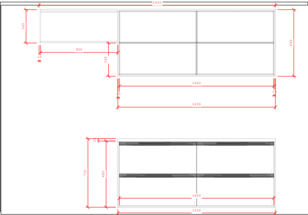 Cozinha Planejada A16 | 100% MDF: Conjunto de 6 Peças - Imagem 3
