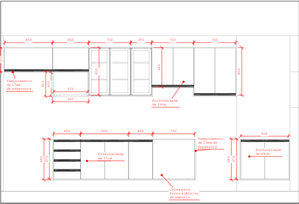 Cozinha Planejada A18 | 100% MDF: Conjunto de 12 Peças - Imagem 5