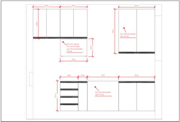 Cozinha Planejada A26 | 100% MDF: Conjunto de 8 Peças - Imagem 6