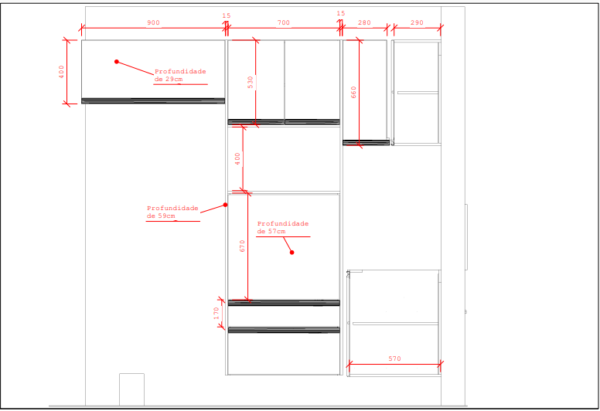 Cozinha Planejada A31 | 100% MDF: Conjunto de 6 Peças - Imagem 6