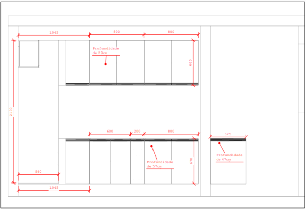 Cozinha Planejada A31 | 100% MDF: Conjunto de 6 Peças - Imagem 5