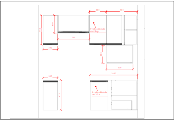 Cozinha Planejada A32 | 100% MDF: Conjunto de 11 Peças - Imagem 5