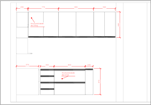 Cozinha Planejada A32 | 100% MDF: Conjunto de 11 Peças - Imagem 6
