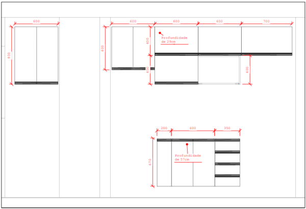 Cozinha Planejada A35 | 100% MDF: Conjunto de 10 Peças - Imagem 5