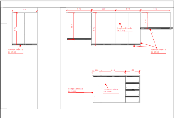 Cozinha Planejada A37 | 100% MDF: Conjunto de 15 Peças - Imagem 7