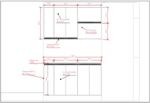 Cozinha Planejada A37 | 100% MDF: Conjunto de 15 Peças - Imagem 8