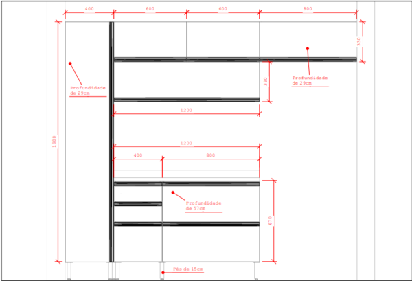 Cozinha Planejada A48 | 100% MDF: Conjunto de 7 Peças - Imagem 5