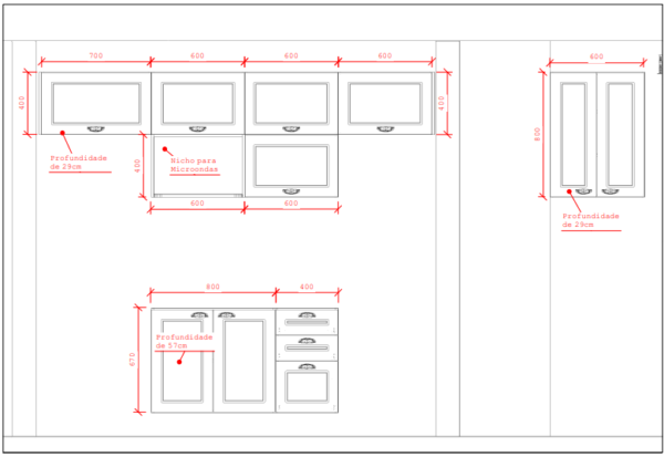 Cozinha Planejada A49 | 100% MDF: Conjunto de 9 Peças - Imagem 5