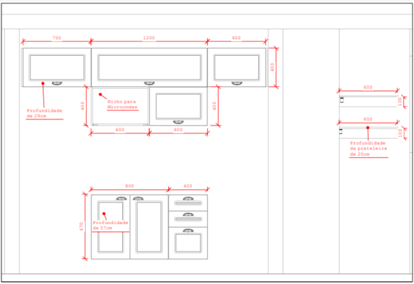 Cozinha Planejada A50 | 100% MDF: Conjunto de 7 Peças - Imagem 5