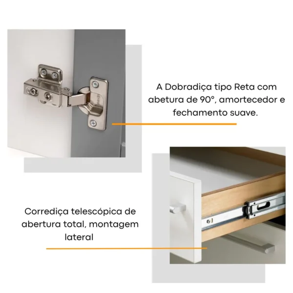 Cozinha Planejada A49 | 100% MDF: Conjunto de 9 Peças - Imagem 4