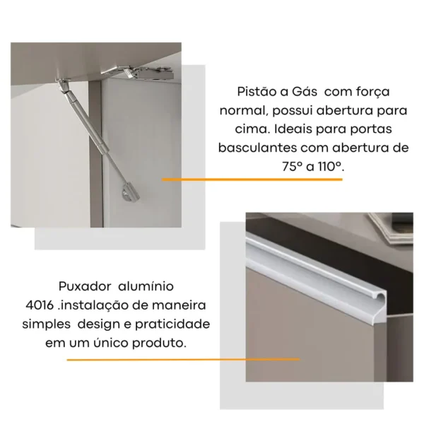 Cozinha Planejada A49 | 100% MDF: Conjunto de 9 Peças - Imagem 3
