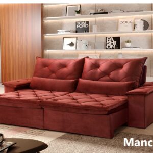 SOFÁ MANCHESTER - 2,10M RETRATIL E RECLINÁVEL DE MOLAS ENSACADAS
