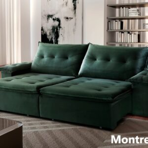 SOFÁ MONTREAL STAR – 2,10M RETRATIL E RECLINÁVEL DE MOLAS ENSACADAS