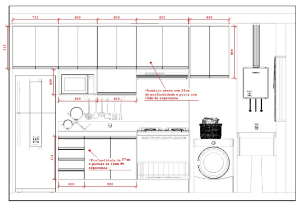 Cozinha Planejada A54 | 100% MDF: Conjunto de 10 Peças - Imagem 6