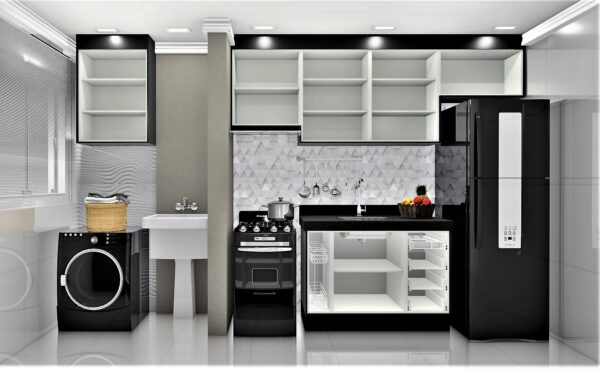 Cozinha Planejada A37 | 100% MDF: Conjunto de 15 Peças - Imagem 2