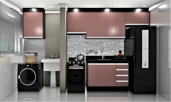 Cozinha Planejada A37 | 100% MDF: Conjunto de 15 Peças