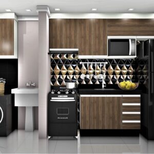 Cozinha Planejada A38 | 100% MDF: Conjunto de 9 Peças