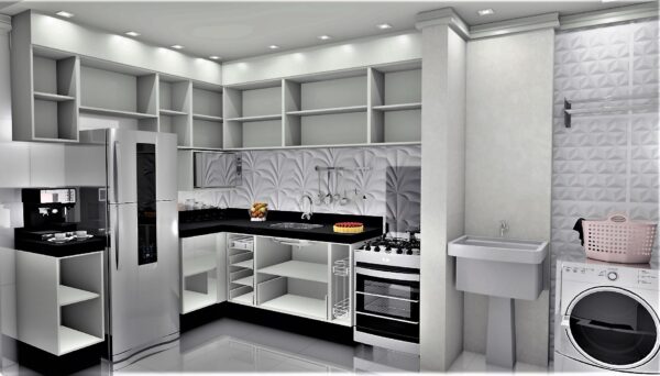 Cozinha Planejada A32 | 100% MDF: Conjunto de 11 Peças - Imagem 2