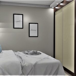 Guarda Roupa Casal 100% MDF Modulado A16 | 2 Portas de correr 3 gavetas