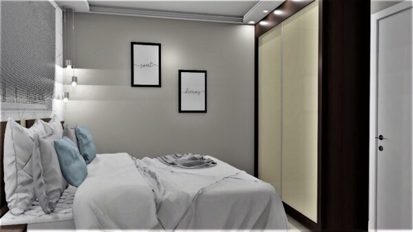 Guarda Roupa Casal 100% MDF Modulado A16 | 2 Portas de correr 3 gavetas