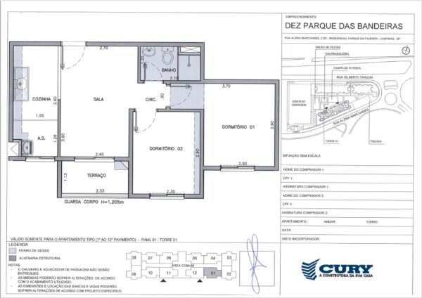 Guarda Roupa Solteiro 100% MDF Modulado A02 | 4 Portas de giro - Imagem 3