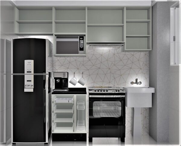 Cozinha Planejada A03 | 100% MDF: Conjunto de 8 Peças - Imagem 3