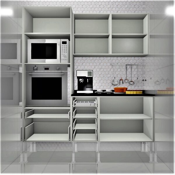 Cozinha Planejada A41 | 100% MDF: Conjunto de 5 Peças - Imagem 2