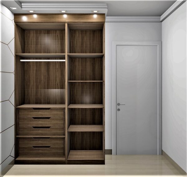 Guarda Roupa Casal 100% MDF Modulado A24 | 12 Portas de giro 9 gavetas - Imagem 3