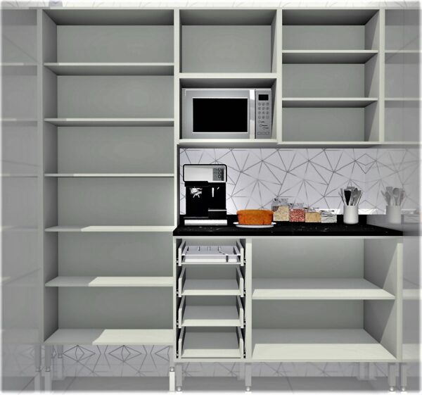 Cozinha Planejada A44 | 100% MDF: Conjunto de 6 Peças - Imagem 2