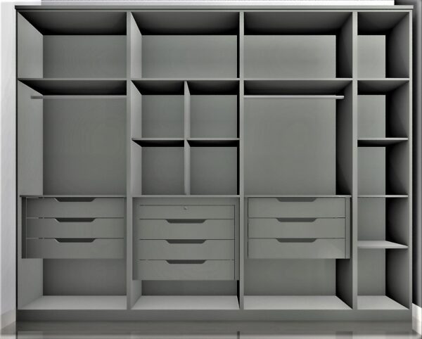 Guarda Roupa Casal 100% MDF Modulado A11 | 4 Portas de giro 10 gavetas - Imagem 2
