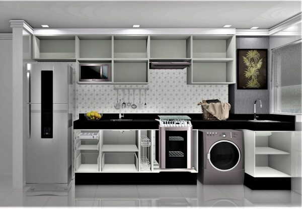 Cozinha Planejada A56 | 100% MDF: Conjunto de 13 Peças - Imagem 2