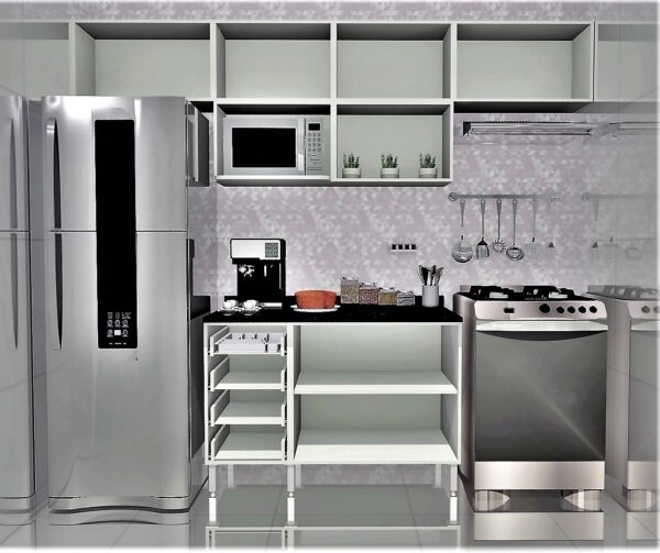 Cozinha Planejada A39 | 100% MDF: Conjunto de 8 Peças - Imagem 2