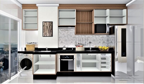 Cozinha Planejada A01 | 100% MDF: Conjunto de 11 Peças - Imagem 2