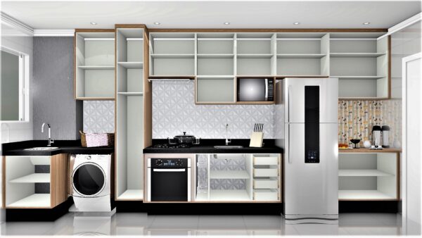 Cozinha Planejada A05 | 100% MDF: Conjunto de 15 Peças - Imagem 2